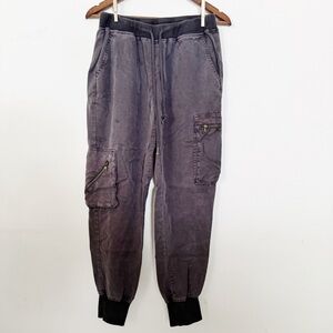 Young Fabulous & Broke Faded Charcoal Cargo Joggers XS